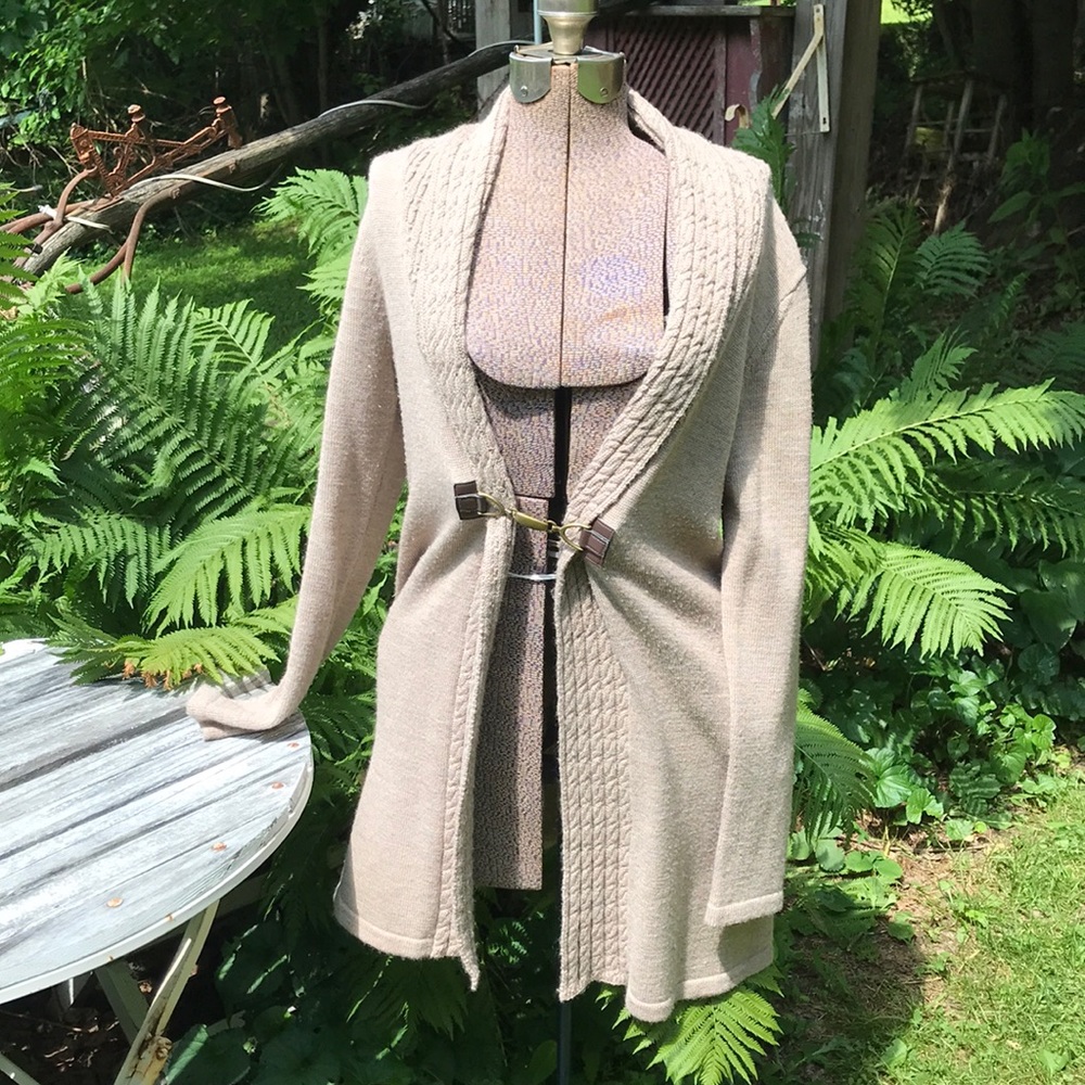 Ellen Tracy tan cardigan size large